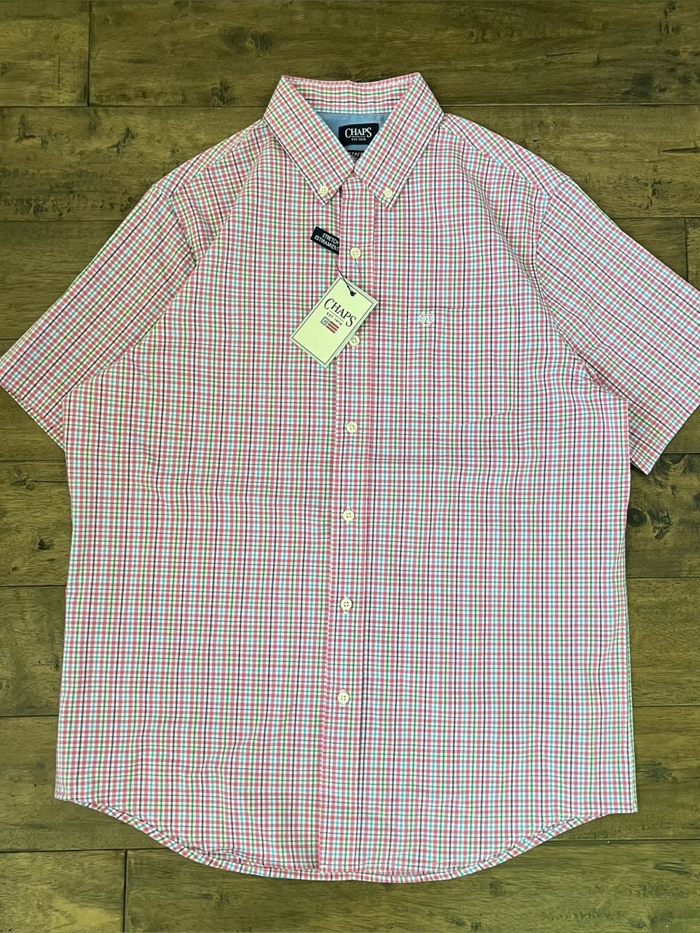 Baggy NWT Chaps Men’s Surfwear Striped Button Up